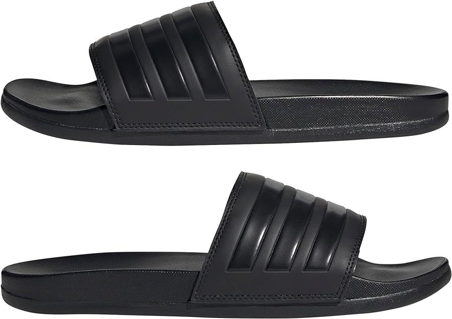 Adidas Adilette Comfort Shower Slide Sandal: Plush Cushioning, Quick-Dry, Classic Black