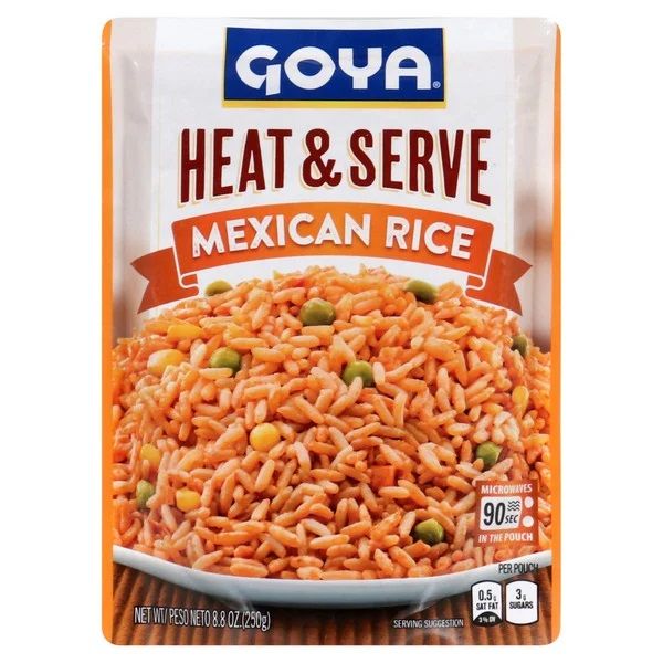 Goya Heat & Serve Mexican Rice - Flavorful, Quick, Easy 8.8oz Pouch