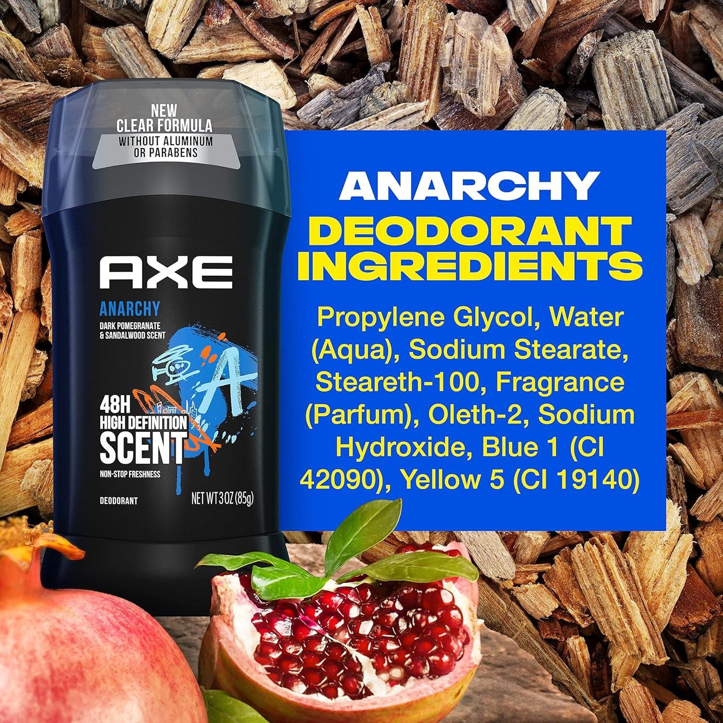 AXE Anarchy Men's Deodorant Stick: 48-Hour High-Definition Scent, Aluminum-Free Odor Protection