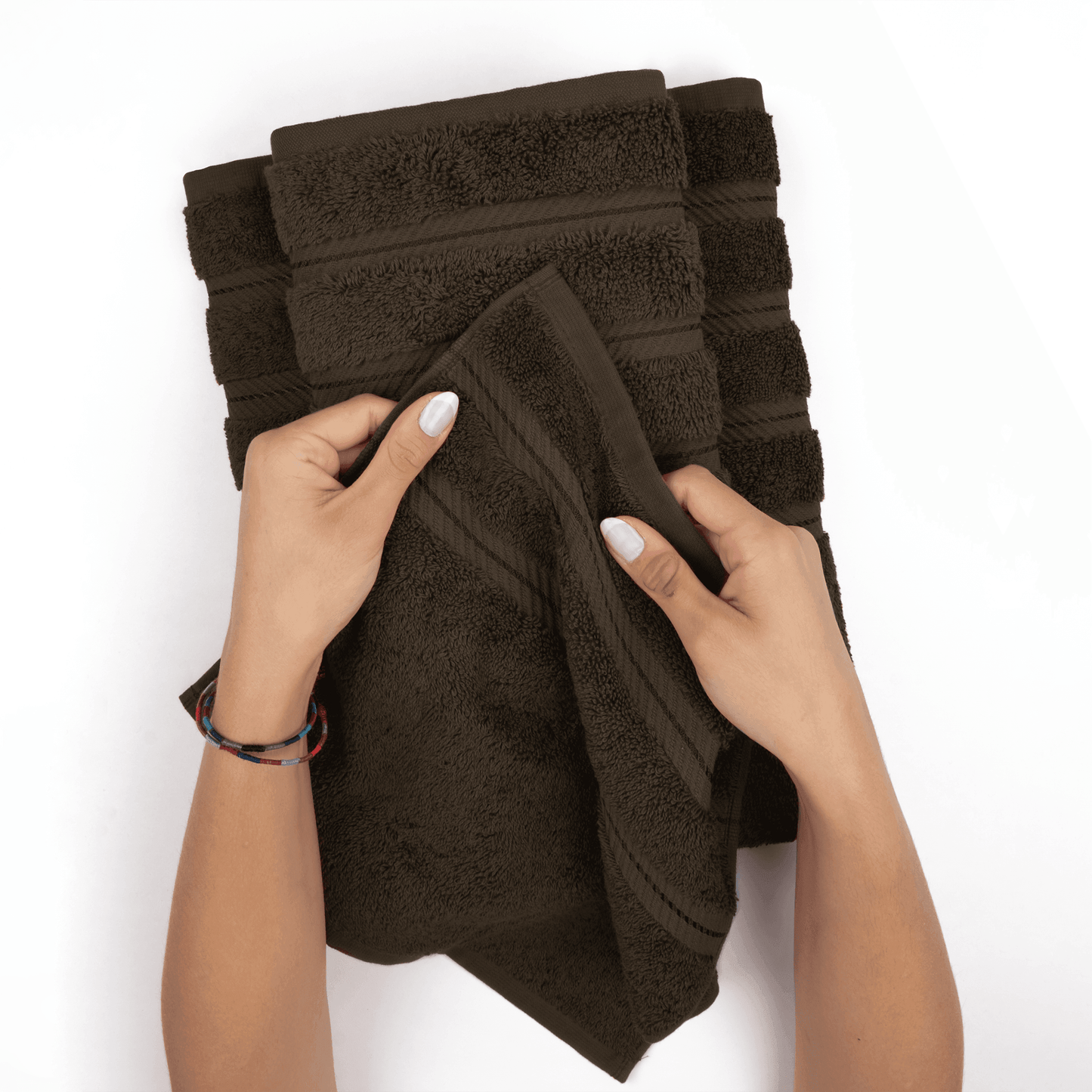 Luxurious 3-Piece Plush Cotton Towel Set: Bath, Hand, Washcloth