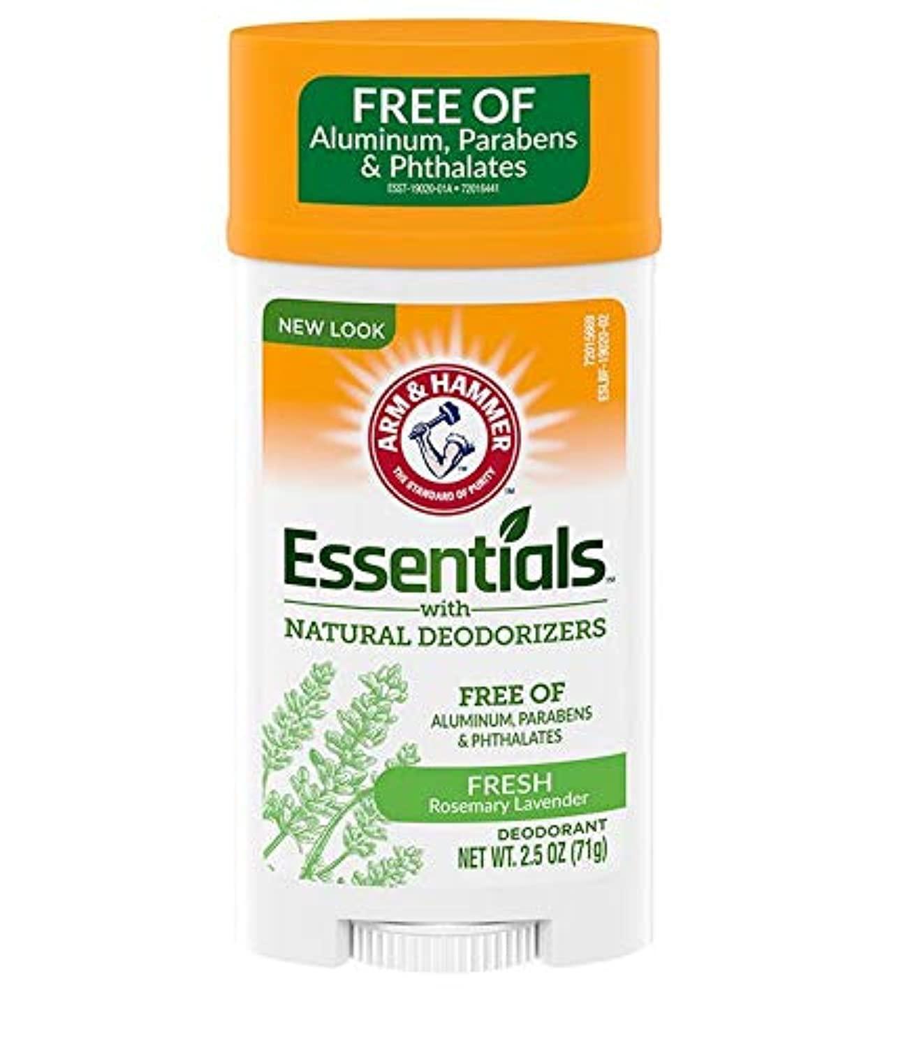 Arm & Hammer Essentials Natural Deodorant, Rosemary Lavender, 24-Hour Odor Protection
