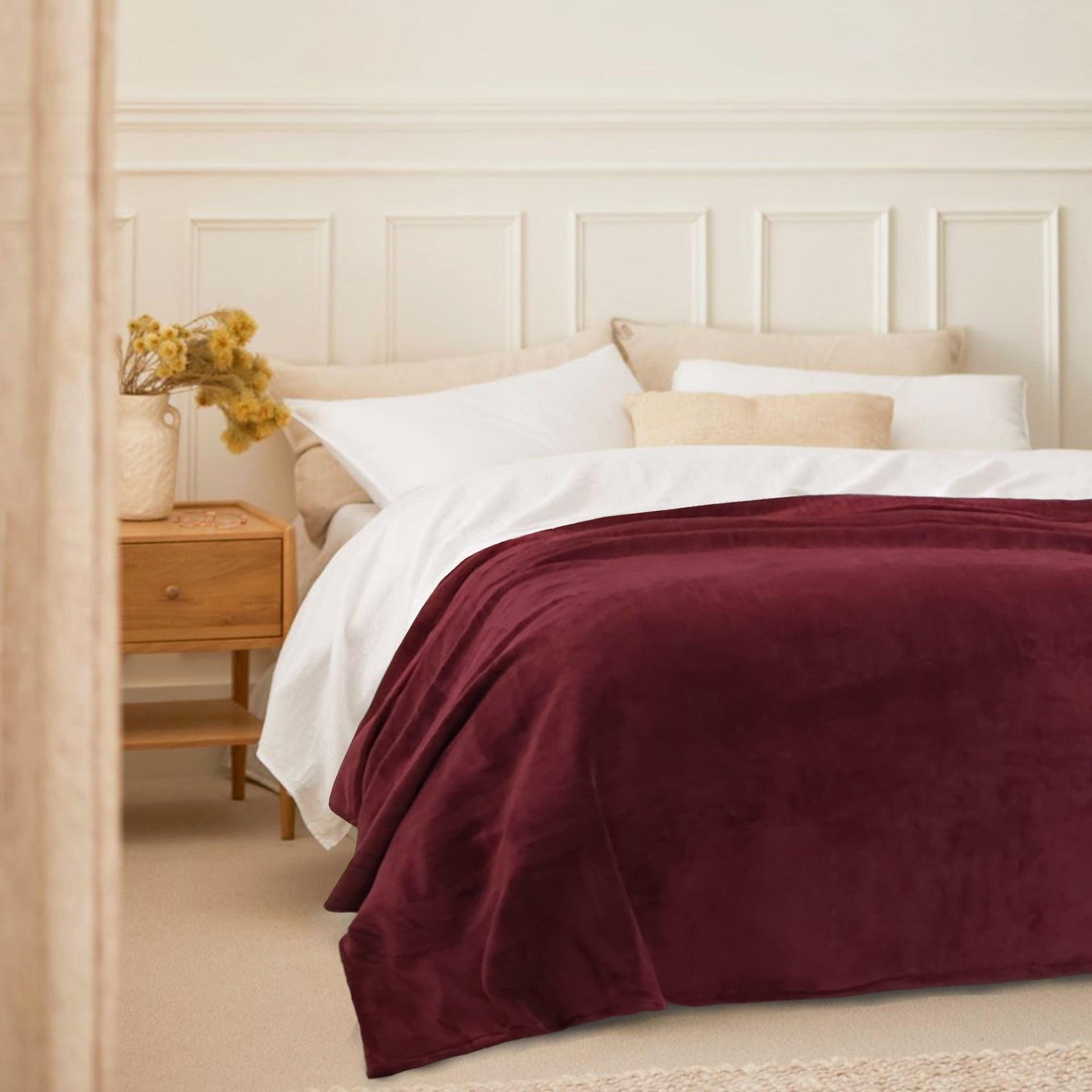 Premium Fire Retardant Fleece Twin Blanket - Cozy, Safe, and Durable