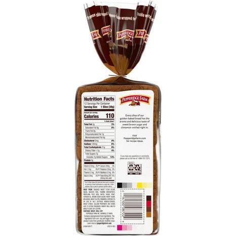 Pepperidge Farm Delicious Brown Sugar Cinnamon Swirl Bread, Soft & Sweet Loaf