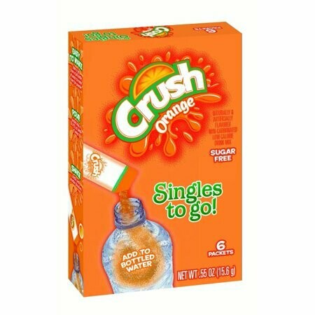 Delicious Crush Orange Sugar-Free Drink Mix - 6 Count Powder Packets