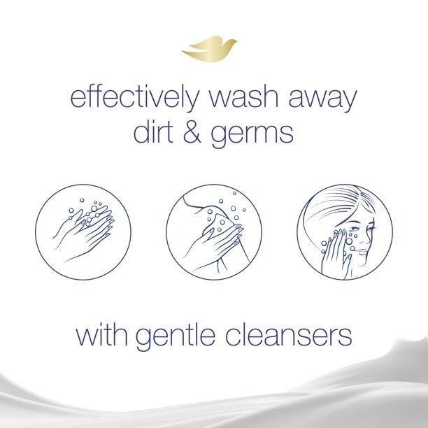 Dove Original White Beauty Bar: Gentle Hydrating Moisturizing Cleanser Soap