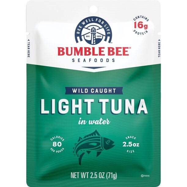 Bumble Bee Premium Light Tuna in Water, Delicious Protein Packed Meal