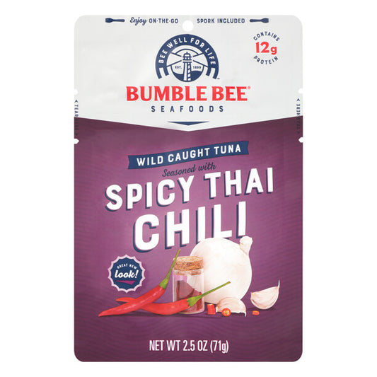 Bumble Bee Wild Caught Tuna Spicy Thai Chili, 12g Protein, Ready-to-Eat Pouch