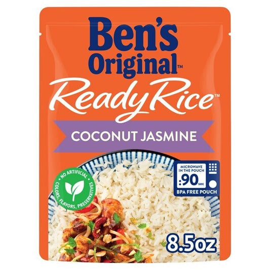 Ben's Original Coconut Jasmine Ready Rice Pouches: Quick, Flavorful, Aromatic Side
