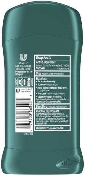 Degree Cool Rush Dry Protection Deodorant Stick - 48HR Sweat Odor Defense