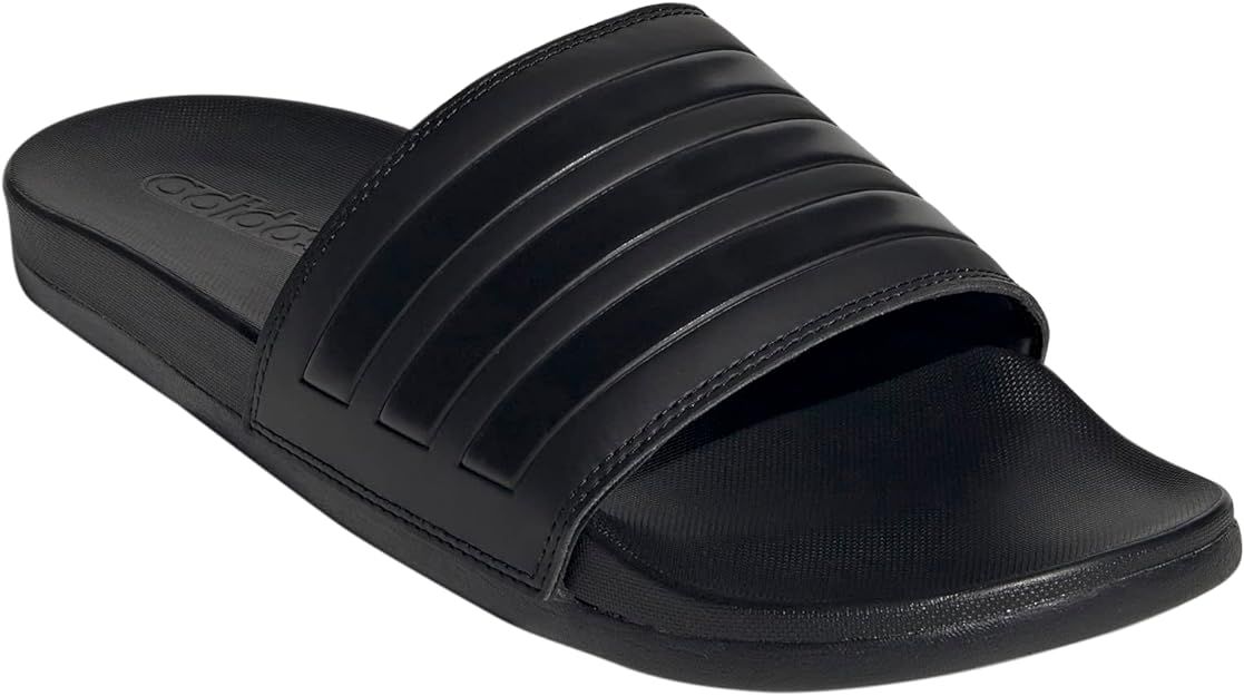 Adidas Adilette Comfort Shower Slide Sandal: Plush Cushioning, Quick-Dry, Classic Black