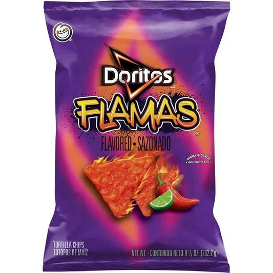 Fiery Flamas Doritos Spicy Tangy Tortilla Chips – Bold Flavor Snack Bag