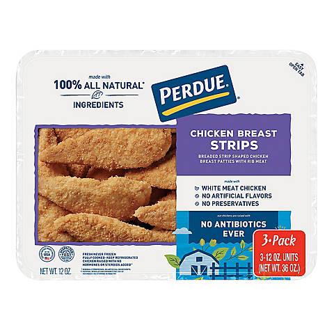 Perdue Fully Cooked Crispy Chicken Breast Strips, Ready-to-Eat, 3-Pack, 2.25 lbs