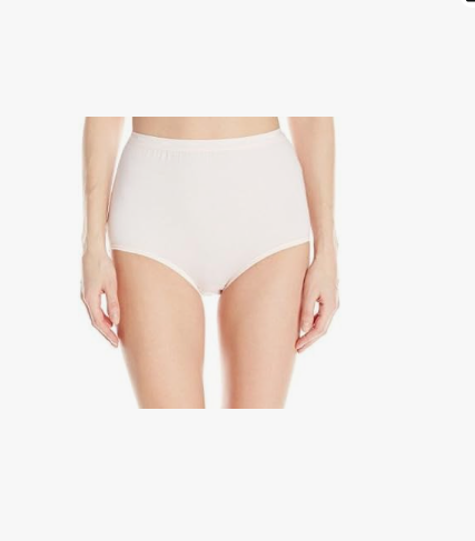 Fruit of the Loom Women's 100% Cotton White Brief Panties - 3 Pack