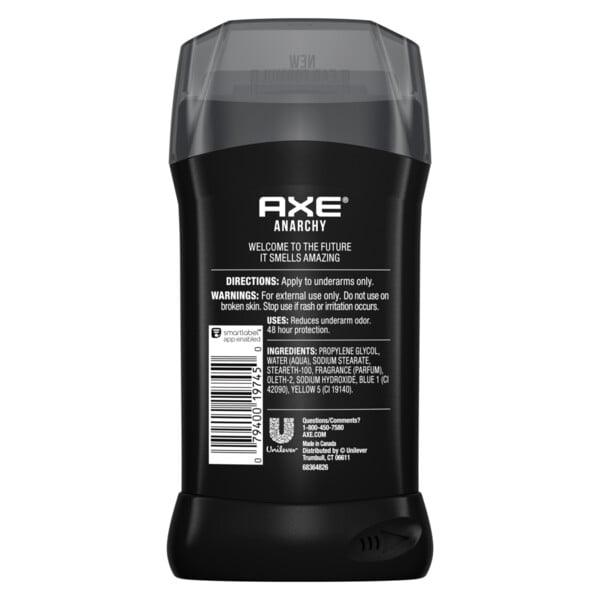 AXE Anarchy Men's Deodorant Stick: 48-Hour High-Definition Scent, Aluminum-Free Odor Protection