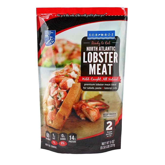 Premium Wild-Caught Frozen Cooked Lobster Claw, Knuckle & Leg Meat, 8 Oz