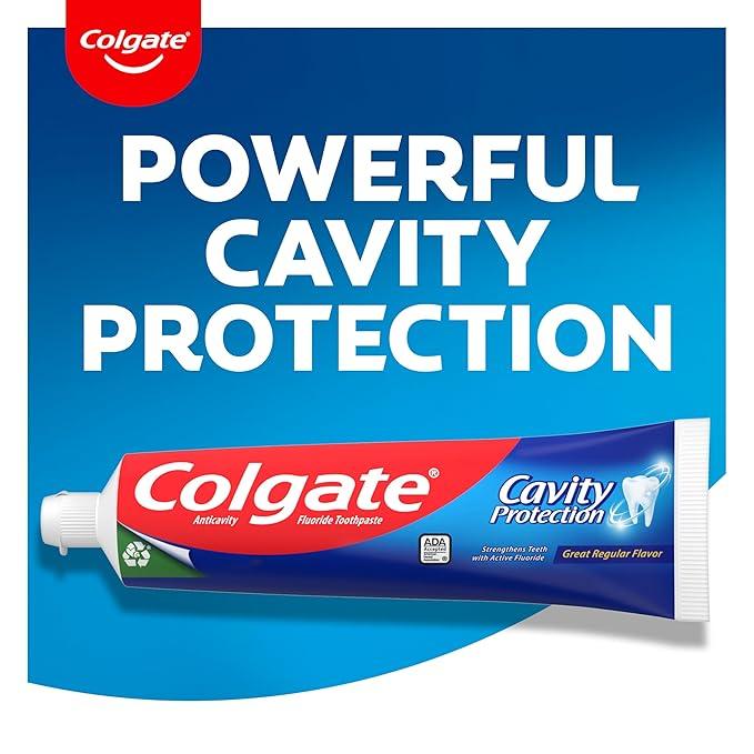 Colgate Cavity Protection Toothpaste with Active Fluoride, Regular Flavor, 4 oz