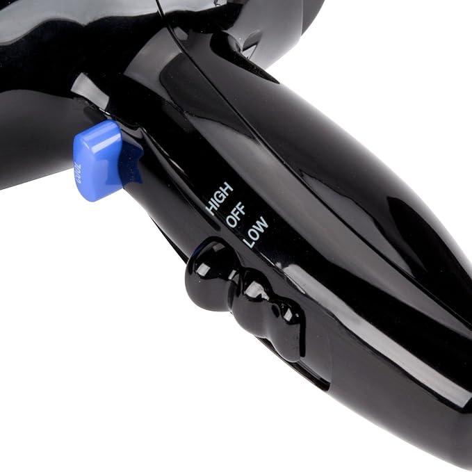 Conair Compact Black Hair Dryer: 2 Heat, 2 Speed, Swift Styling