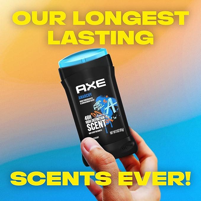 AXE Anarchy Men's Deodorant Stick: 48-Hour High-Definition Scent, Aluminum-Free Odor Protection