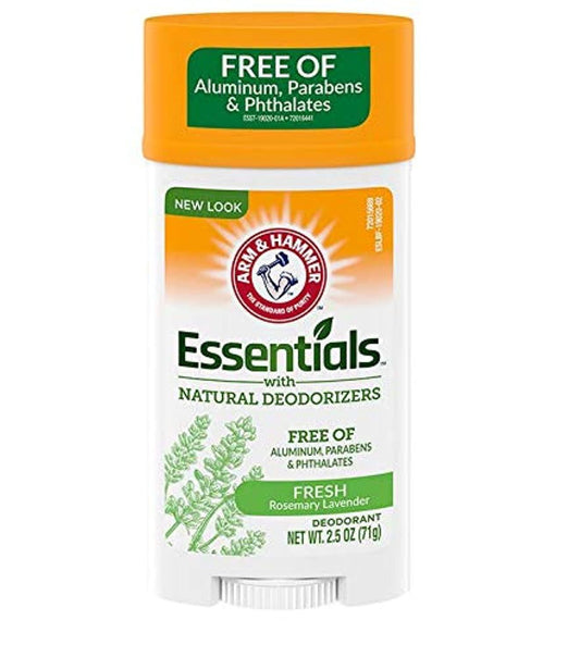 Arm & Hammer Essentials Natural Deodorant, Rosemary Lavender, 24-Hour Odor Protection