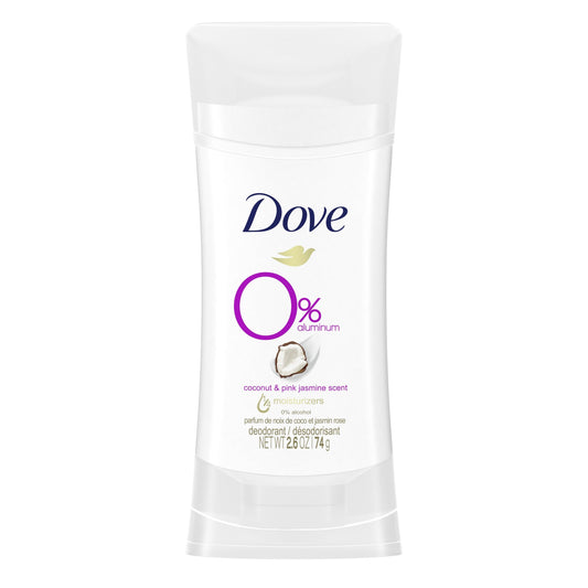 Dove 0% Aluminum Deodorant Stick: Coconut Pink Jasmine, 48H Odor Protection