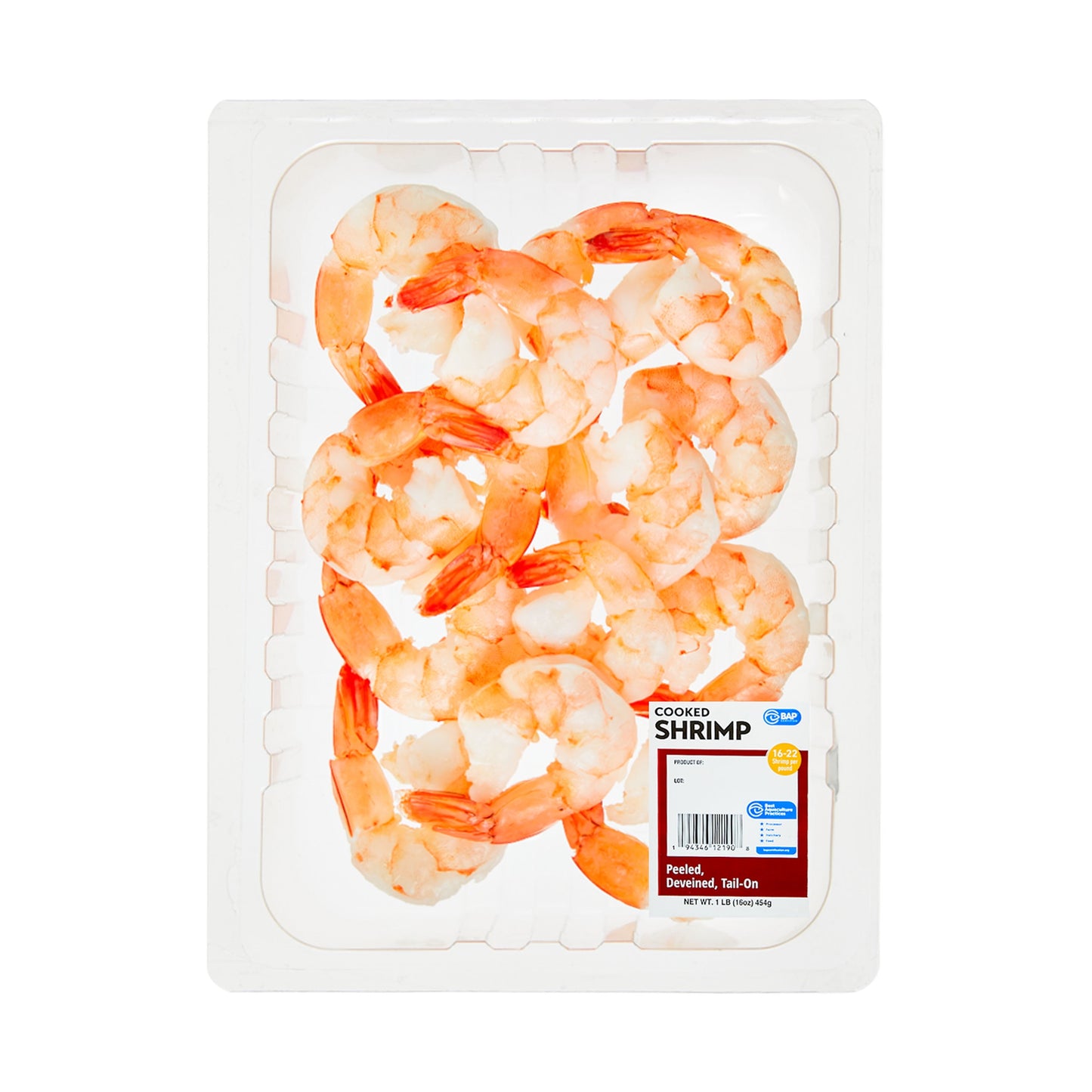 Premium Colossal Cooked Shrimp: Peeled, Deveined, Tail-On, 1 lb Bag