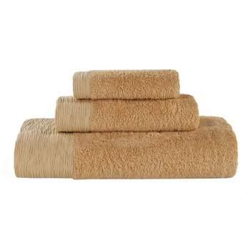 Luxurious 3-Piece Plush Cotton Towel Set: Bath, Hand, Washcloth