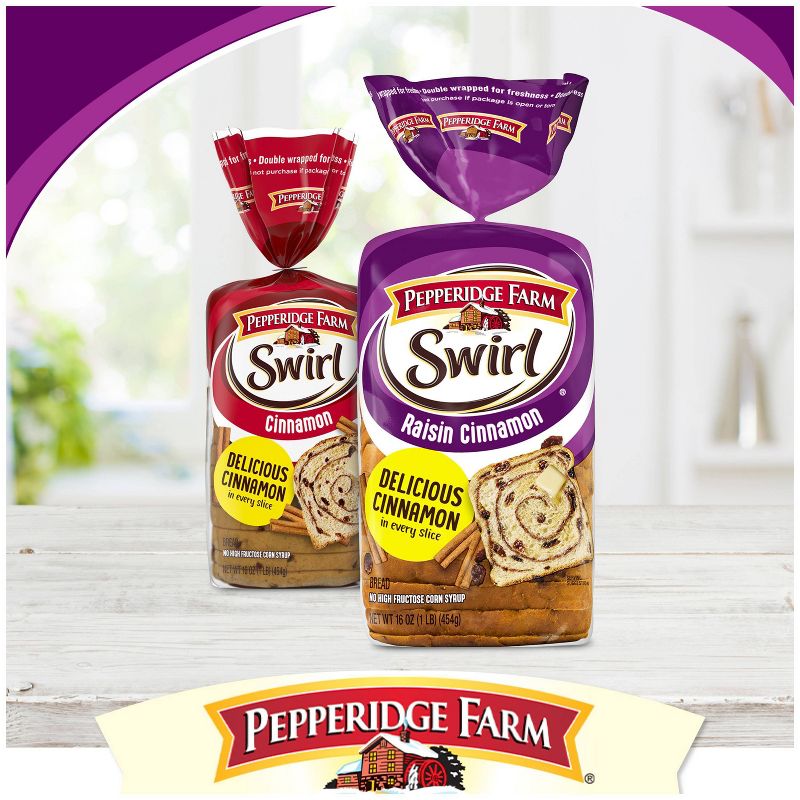 Pepperidge Farm Raisin Cinnamon Swirl Breakfast Bread, Delicious 16oz Loaf