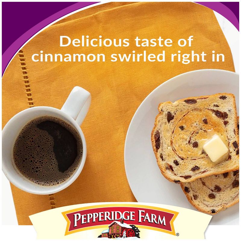 Pepperidge Farm Raisin Cinnamon Swirl Breakfast Bread, Delicious 16oz Loaf