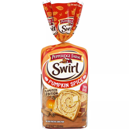 Pepperidge Farm Pumpkin Spice Swirl Bread - Limited Edition Fall Flavor