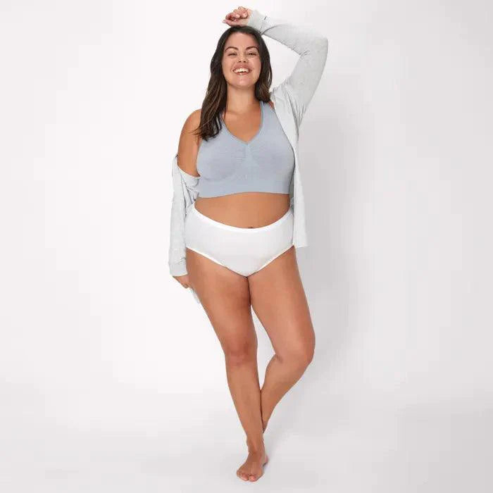 Women's Plus Size White Cotton Brief Panties – 3 Pack Ultimate Comfort