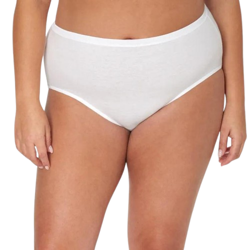 Women's Plus Size White Cotton Brief Panties – 3 Pack Ultimate Comfort