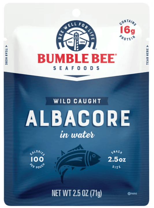 Bumble Bee Wild Caught Albacore Tuna Pouch - Delicious, Protein-Rich, Ready-to-Eat