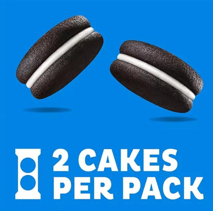 Nabisco Oreo Cakesters Soft Baked Chocolate Snack Cakes Creamy Filling 18-Pack