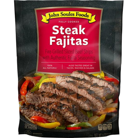 John Soules Fire Grilled Steak Fajitas Sliced Beef Strips Fully Cooked