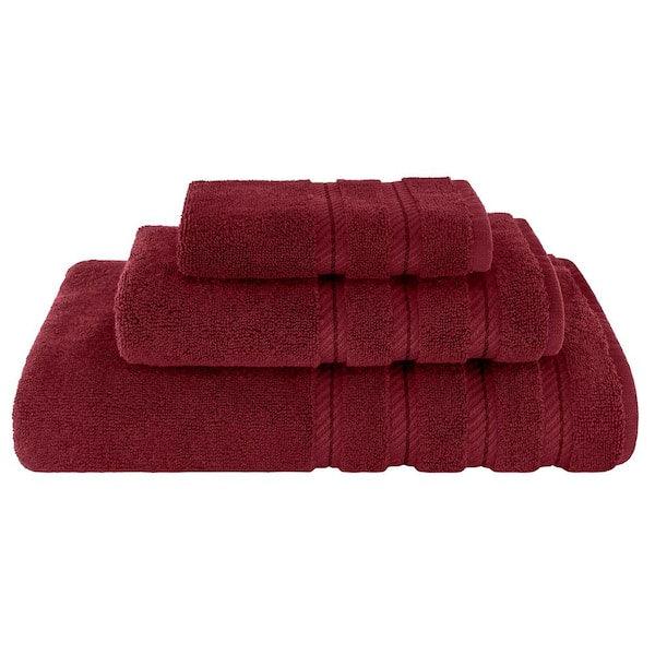 Luxurious 3-Piece Plush Cotton Towel Set: Bath, Hand, Washcloth