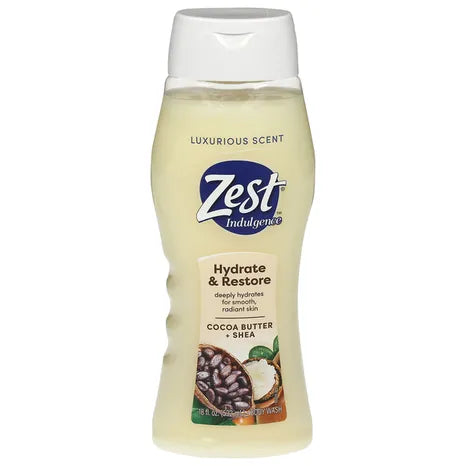 Zest Cocoa Butter Shea Body Wash: Hydrating, Nourishing, Silky Smooth Skin