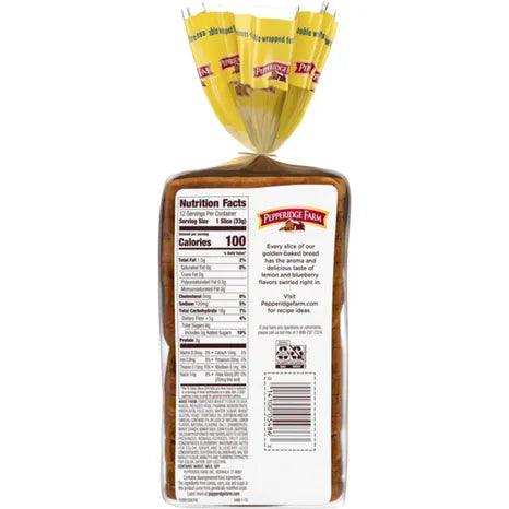 Pepperidge Farm Lemon Blueberry Swirl Bread - Sweet, Thick-Sliced Perfection